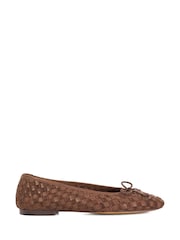 Dune London Brown Wf Heat Ballet Pumps - Image 4 of 6