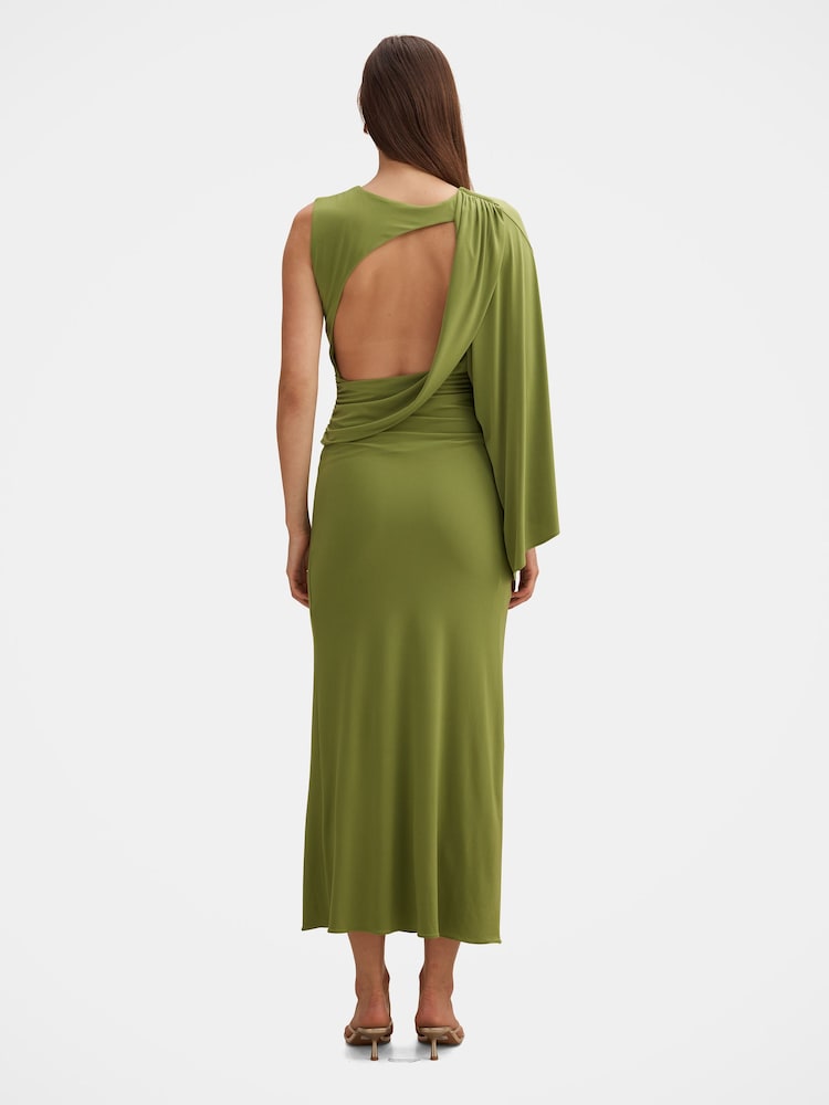 Forever New Green Fleur Cape Shoulder Maxi Dress - Image 2 of 4 Forever New Green Fleur Cape Shoulder Maxi Dress - Image 2 of 4