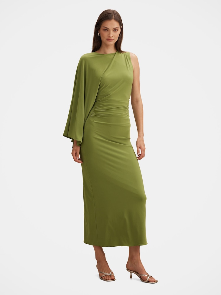Forever New Green Fleur Cape Shoulder Maxi Dress - Image 4 of 4 Forever New Green Fleur Cape Shoulder Maxi Dress - Image 4 of 4