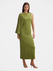 Forever New Green Fleur Cape Shoulder Maxi Dress - Image 5 of 5