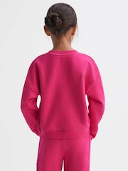 Reiss Bright Pink Nina 9-14 yrs Sequin Crew Neck Jumper - Image 5 of 6