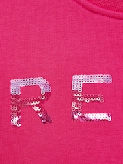 Reiss Bright Pink Nina 9-14 yrs Sequin Crew Neck Jumper - Image 6 of 6