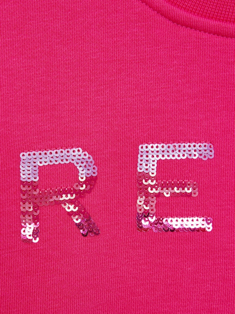 Reiss Bright Pink Nina 9-14 yrs Sequin Crew Neck Jumper - Image 6 of 6