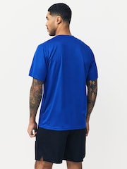 adidas Blue Train Essentials Training T-Shirt - Image 3 of 5