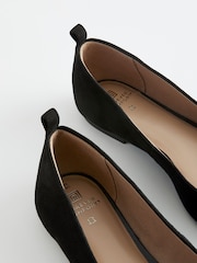 Black Forever Comfort® Leather Toe Cap Ballerinas Shoes - Image 4 of 5