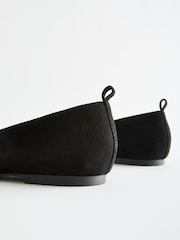 Black Forever Comfort® Leather Toe Cap Ballerinas Shoes - Image 5 of 5