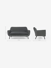 MADE.COM Dark Grey Jonah Garden 2 Seater Sofa Polyrattan - Image 4 of 4