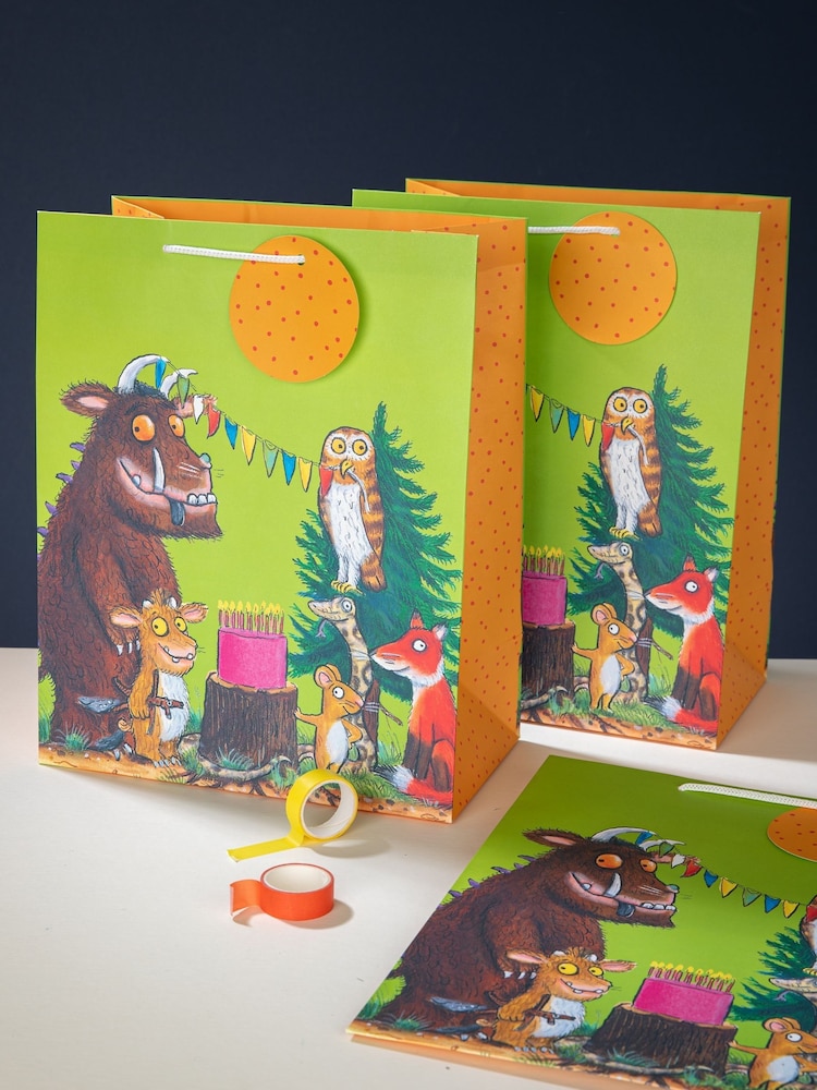Hallmark Green 3 Large The Gruffalo Gift Bags - Image 1 of 4 Hallmark Green 3 Large The Gruffalo Gift Bags - Image 1 of 4