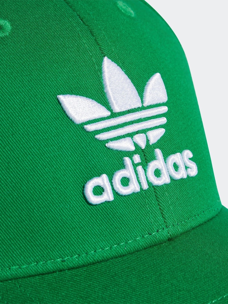 adidas Originals Bright Green Trefoil 100% Cotton Baseball Cap - Image 3 of 4