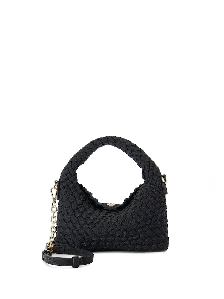 Dune London Black Dinky deliberate Mini Woven Slouch Bag - Image 1 of 4 Dune London Black Dinky deliberate Mini Woven Slouch Bag - Image 1 of 4