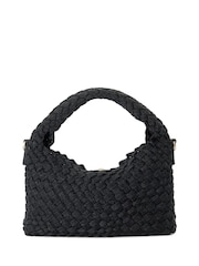 Dune London Black Dinky deliberate Mini Woven Slouch Bag - Image 2 of 4