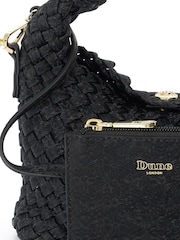 Dune London Black Dinky deliberate Mini Woven Slouch Bag - Image 3 of 4