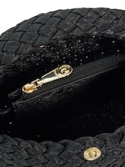Dune London Black Dinky deliberate Mini Woven Slouch Bag - Image 4 of 4