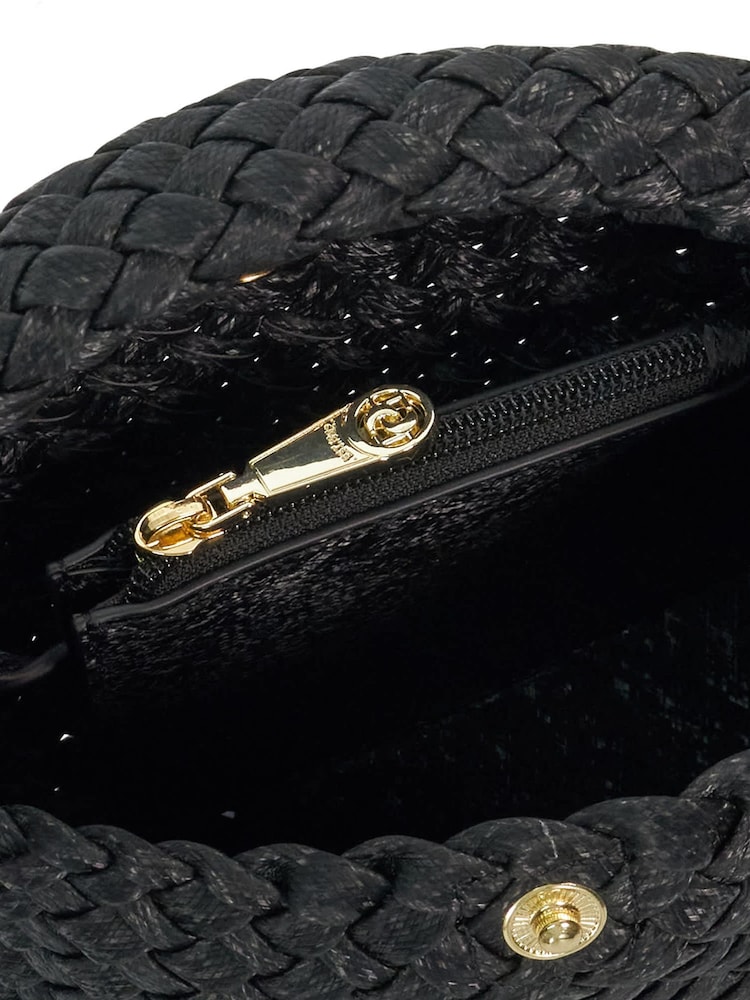Dune London Black Dinky deliberate Mini Woven Slouch Bag - Image 4 of 4 Dune London Black Dinky deliberate Mini Woven Slouch Bag - Image 4 of 4