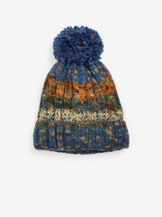 FatFace Natural Twist Yarn Bobble Hat - Image 1 of 1