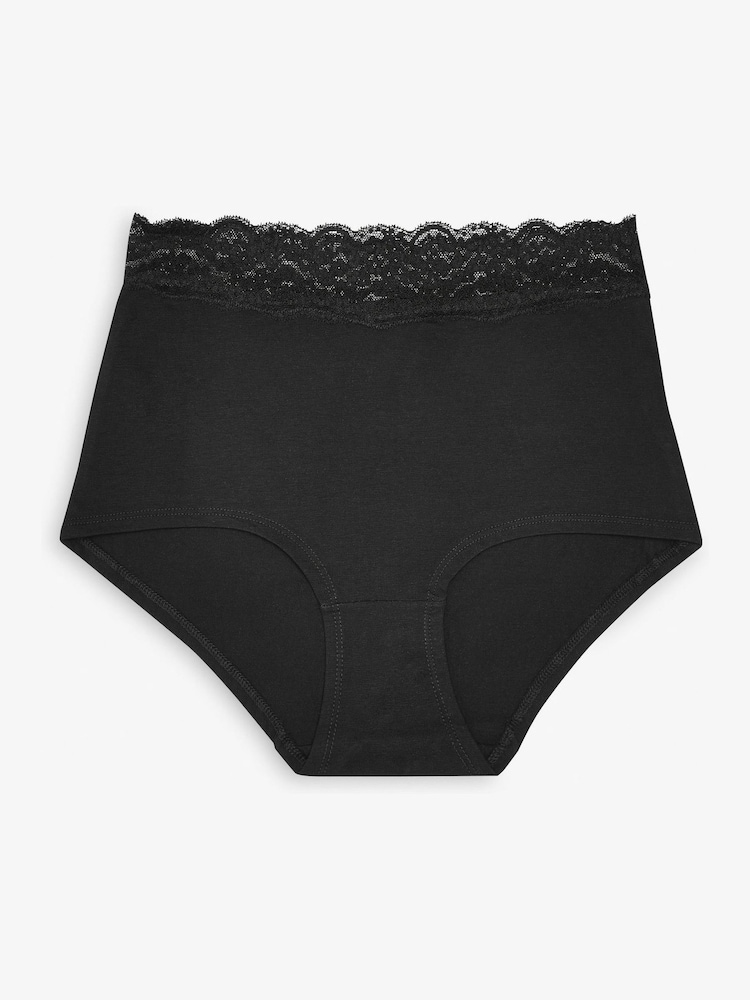 Weiß/Schwarz/Grau - Unterhosen aus Spitze, 4er-Pack - Image 7 of 9