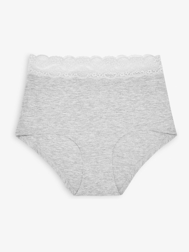 Weiß/Schwarz/Grau - Unterhosen aus Spitze, 4er-Pack - Image 8 of 9
