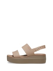 Crocs Brown Brooklyn Low Wedge Sandals - Image 2 of 6