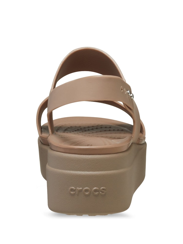 Crocs Brown Brooklyn Low Wedge Sandals - Image 5 of 6