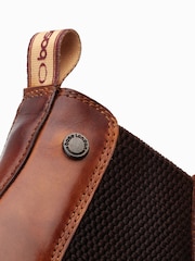 Base London Washed Tan Brown Black Cutler Pull On Chelsea Boots - Image 7 of 7
