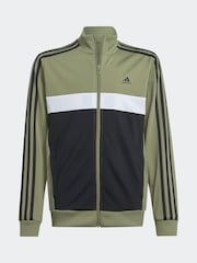 adidas Green/Black Sportswear Essentials 3-Stripes Tiberio Tracksuit - Image 7 of 8