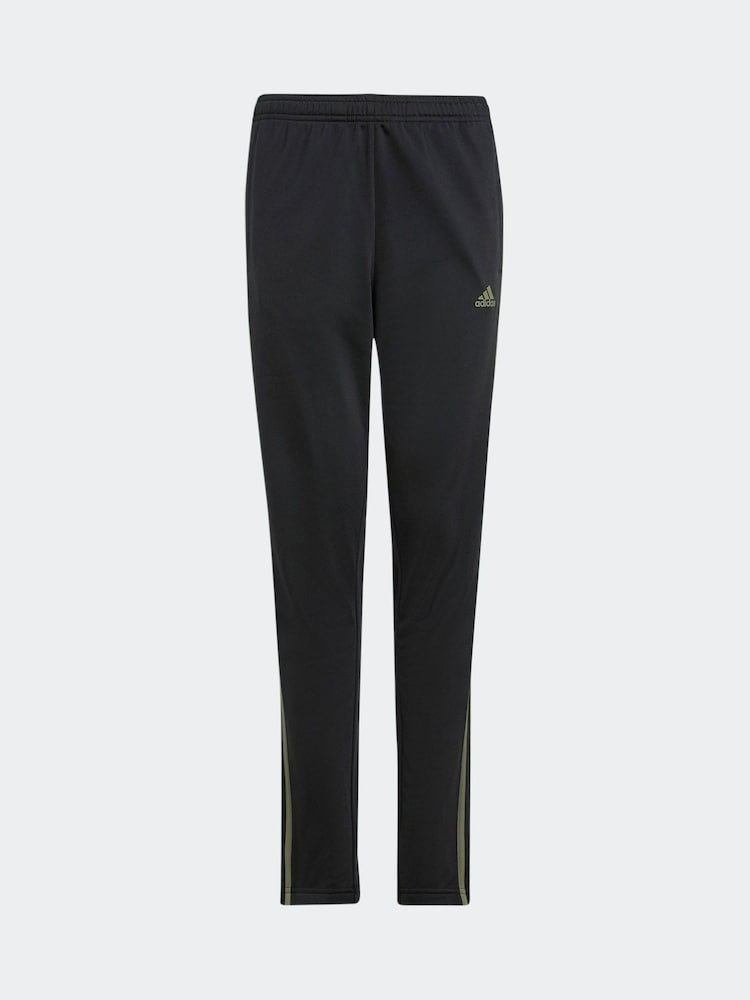 adidas Green/Black Sportswear Essentials 3-Stripes Tiberio Tracksuit - Image 8 of 8