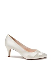 Rainbow Club Cream Bridal Lexi Wide Fit Satin Wedding Court Shoes - Image 1 of 4
