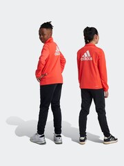 adidas Red/Black Essentials Big Logo Tracksuit - Image 2 of 8