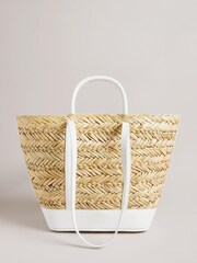 Ted Baker Natural Ivees Basket Weave Tote - Image 1 of 5