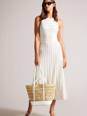 Ted Baker Natural Ivees Basket Weave Tote - Image 5 of 5