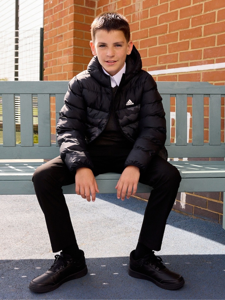 adidas Black/Grey Camo Puffer Coat - Image 1 of 7 adidas Black/Grey Camo Puffer Coat - Image 1 of 7