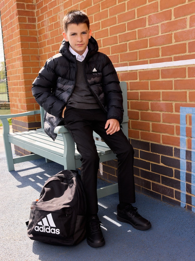 adidas Black/Grey Camo Puffer Coat - Image 2 of 7 adidas Black/Grey Camo Puffer Coat - Image 2 of 7