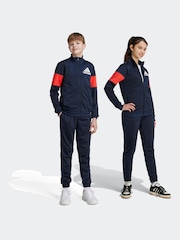 adidas Dark Black Colourblock Tracksuit - Image 4 of 8