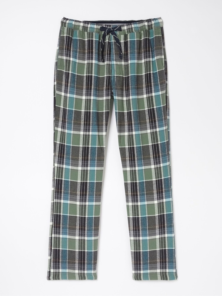 FatFace Green Southsea Checked Pyjama Bottoms - Image 6 of 6