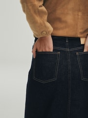 Rinse Blue Premium Denim Maxi Skirt - Image 5 of 10