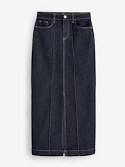 Rinse Blue Premium Denim Maxi Skirt - Image 6 of 10