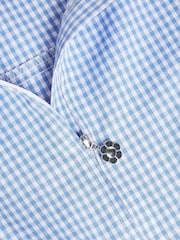 Blue Zip Front Cotton Rich Gingham School Playsuit (3-14yrs) - Image 10 of 10