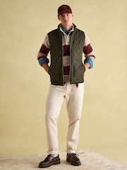 Joules Maynard Green Diamond Quilted Gilet - Image 3 of 7