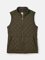 Joules Maynard Green Diamond Quilted Gilet - Image 7 of 7