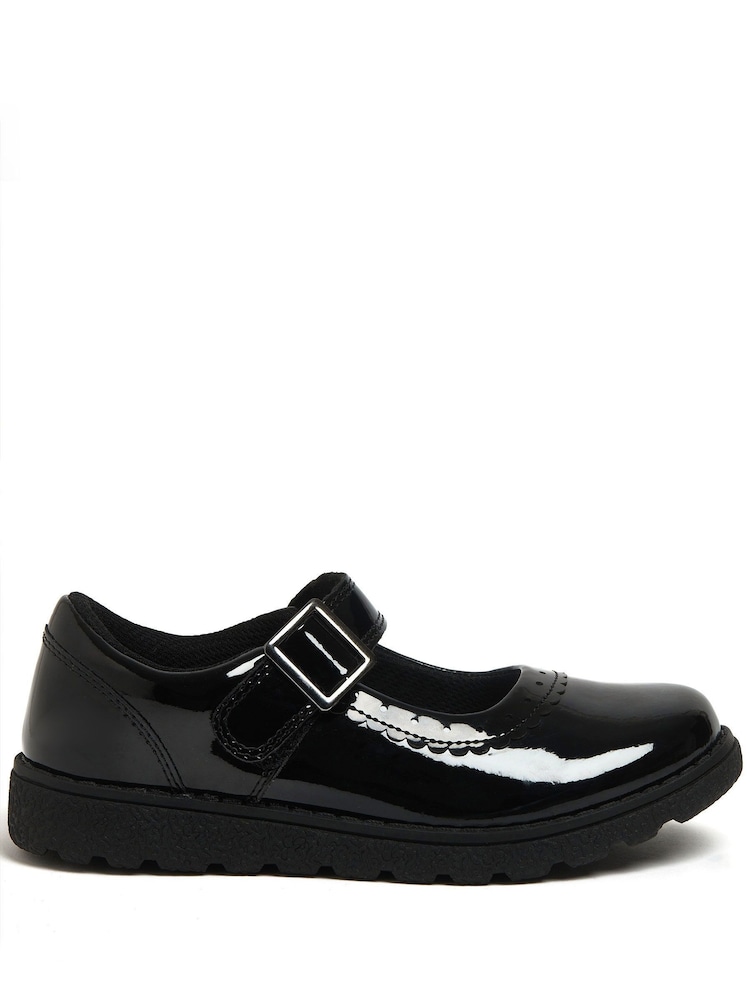 Harry Bear Black Patent Rainbow Girls School Shoes - Image 1 of 5