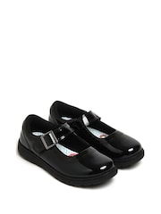 Harry Bear Black Patent Rainbow Girls School Shoes - Image 2 of 5
