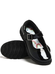 Harry Bear Black Patent Rainbow Girls School Shoes - Image 3 of 5
