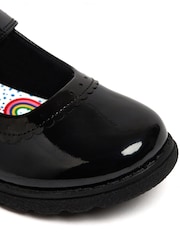 Harry Bear Black Patent Rainbow Girls School Shoes - Image 5 of 5