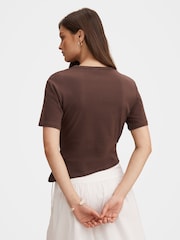 Forever New Brown Saskia Boxy T-Shirt - Image 2 of 5