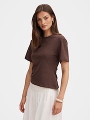 Forever New Brown Saskia Boxy T-Shirt - Image 4 of 5
