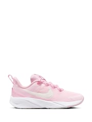 Nike Pale Pink Junior Star Runner 4 Trainers - Image 1 of 11