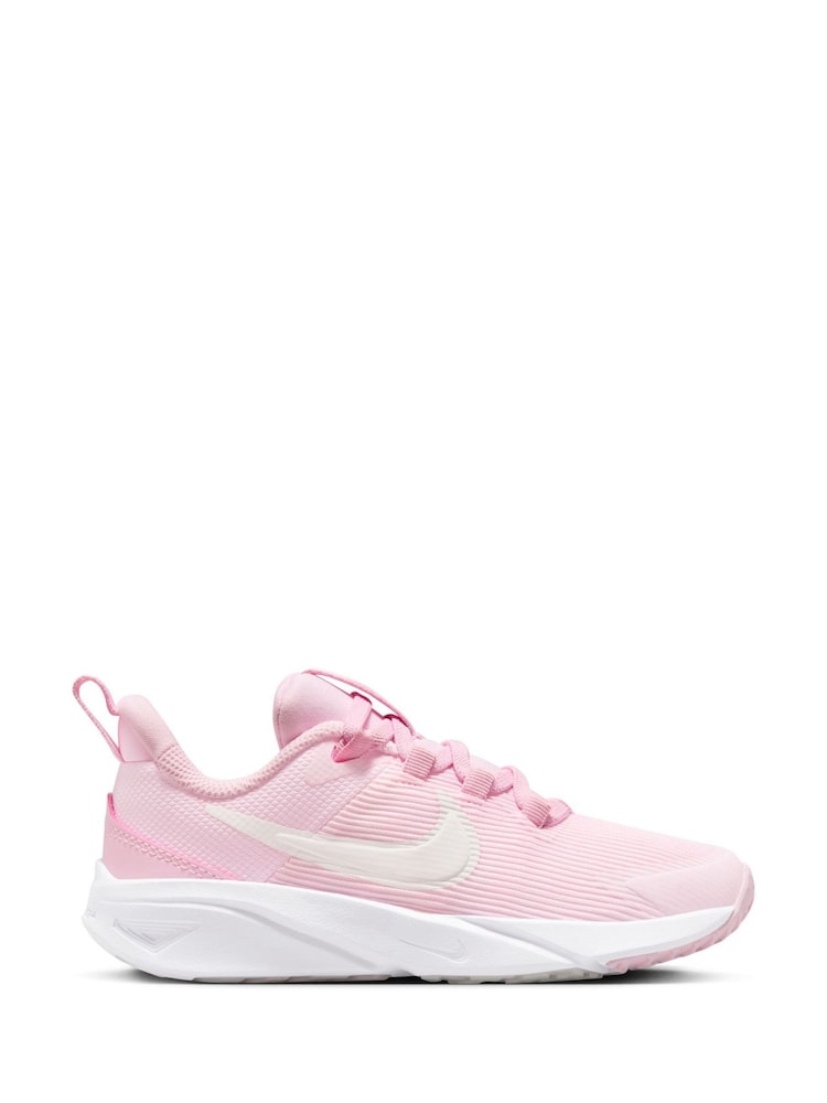 Nike Pale Pink Junior Star Runner 4 Trainers - Image 1 of 11