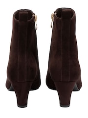 Ravel Brown Chisel Toe Faux Suede Chelsea Ankle Boots With A Shaped Heel - Image 4 of 4