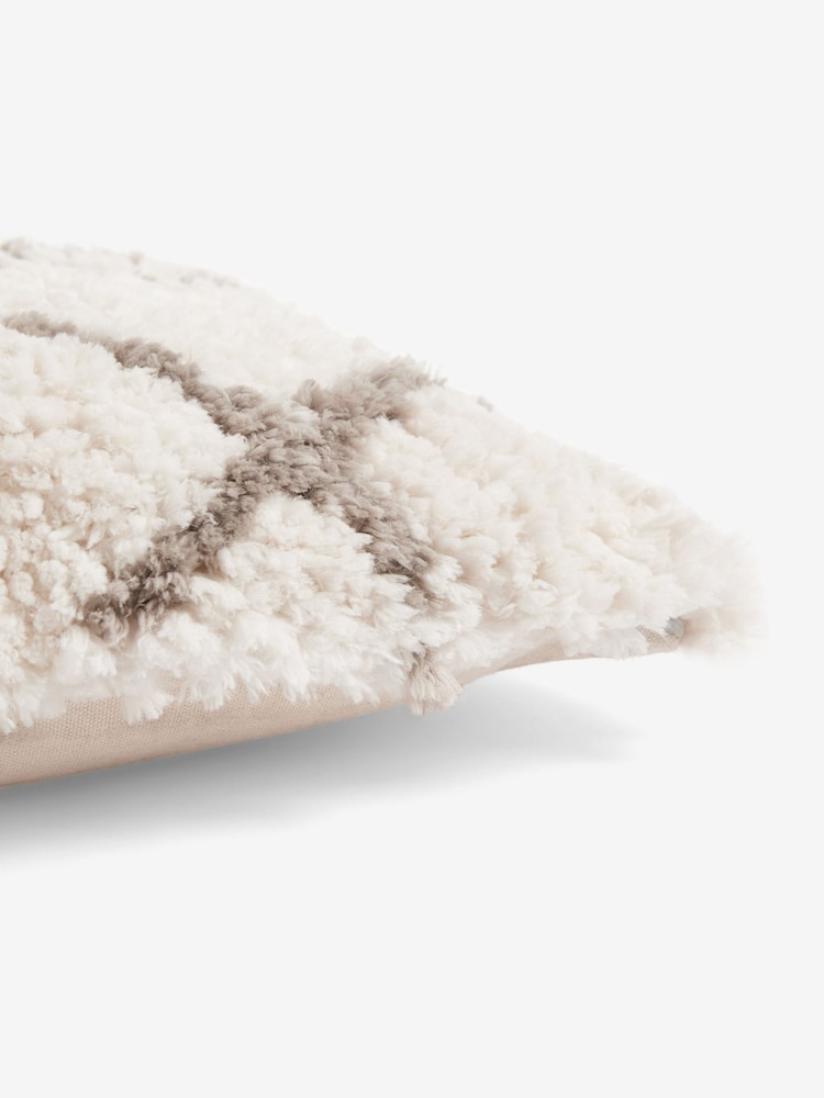 Natural Geometric Berber Rectangular Cushion - Image 2 of 5