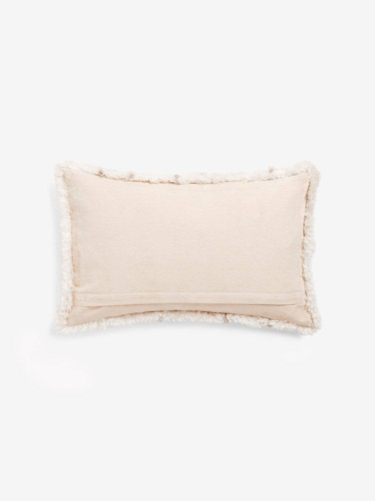 Natural Geometric Berber Rectangular Cushion - Image 5 of 5
